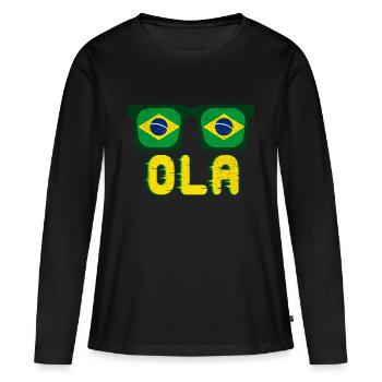 Brazil vacation - Women's Premium Organic Long Sleeve Shirt - black - Front - Julia (174cm)