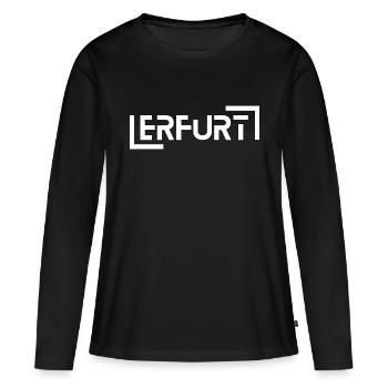 Erfurt - Frauen Premium Bio Langarmshirt - Schwarz - Vorne - Julia (174cm)