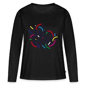 Please, wake up! - T-shirt manches longues Premium bio Femme - noir - Devant - Julia (174cm)