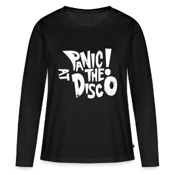 Panique à la discothèque - T-shirt manches longues Premium bio Femme - noir - Devant - Julia (174cm)