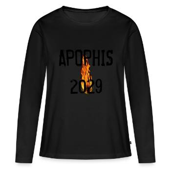 APOPHIS APPORTERA LA TERRE EN DANGER EN 2019 - T-shirt manches longues Premium bio Femme - noir - Devant - Julia (174cm)