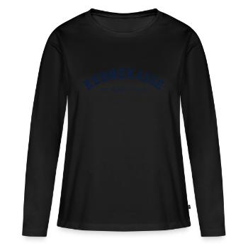 Kebnekaise GPS Wander Coordonnées Suède - T-shirt manches longues Premium bio Femme - noir - Devant - Julia (174cm)
