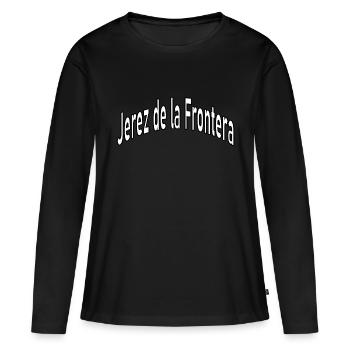 Jerez de la Frontera - T-shirt manches longues Premium bio Femme - noir - Devant - Julia (174cm)