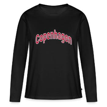 Copenhague - T-shirt manches longues Premium bio Femme - noir - Devant - Julia (174cm)