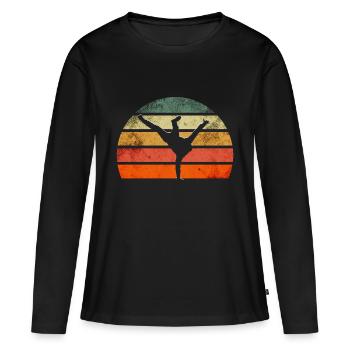 Breakdancing Breakdance Tanzen - Frauen Premium Bio Langarmshirt - Schwarz - Vorne - Julia (174cm)