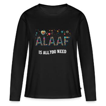 Alaaf est tout ce dont vous avez besoin Lundi gras du carnaval de Cologne - T-shirt manches longues Premium bio Femme - noir - Devant - Julia (174cm)