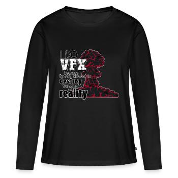 VFX cause I'm not allowed to destroy things IRL - Women's Premium Organic Long Sleeve Shirt - black - Front - Julia (174cm)