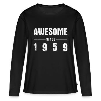 Awesome -since- 1959 - Women's Premium Organic Long Sleeve Shirt - black - Front - Julia (174cm)