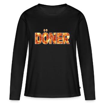 Kebab - T-shirt manches longues Premium bio Femme - noir - Devant - Julia (174cm)