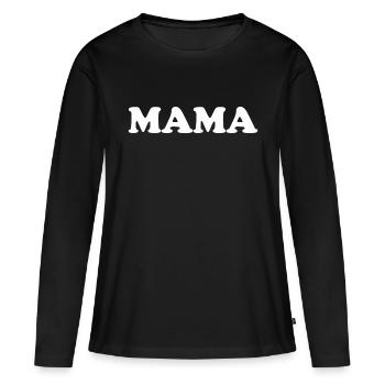 maman maman maman - T-shirt manches longues Premium bio Femme - noir - Devant - Julia (174cm)