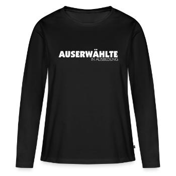 Auserwählte in Ausbildung - Frauen Premium Bio Langarmshirt - Schwarz - Vorne - Julia (174cm)