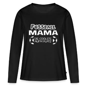 Soccer Mom The Coolest On The Pitch - Women's Premium Organic Long Sleeve Shirt - black - Front - Julia (174cm)
