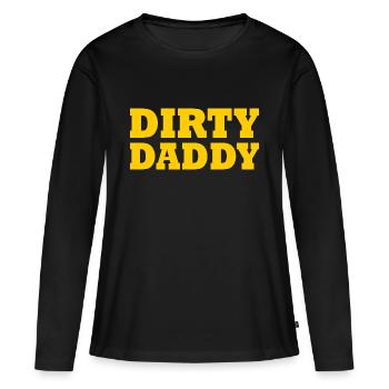 Dirty daddy - T-shirt manches longues Premium bio Femme - noir - Devant - Julia (174cm)