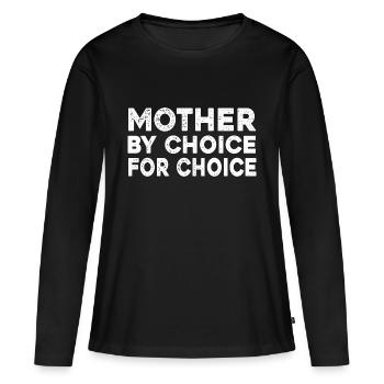 Mon corps Ma décision - T-shirt manches longues Premium bio Femme - noir - Devant - Julia (174cm)