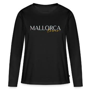 Majorque - T-shirt manches longues Premium bio Femme - noir - Devant - Julia (174cm)