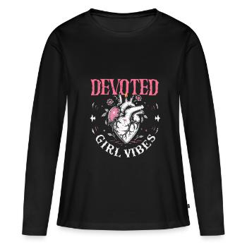 Dark Romance Booktok Devoted Girl Vibes - Women's Premium Organic Long Sleeve Shirt - black - Front - Julia (174cm)
