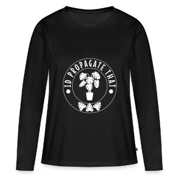 Je propagerais ça - T-shirt manches longues Premium bio Femme - noir - Devant - Julia (174cm)