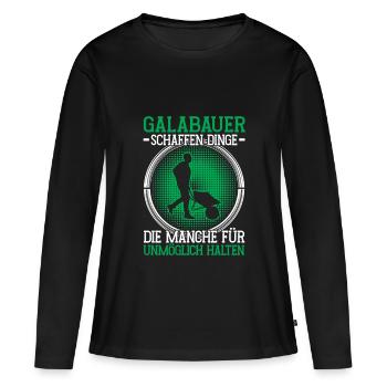 Paysagiste Constructeur Impossible Paysagiste Jardinier - T-shirt manches longues Premium bio Femme - noir - Devant - Julia (174cm)