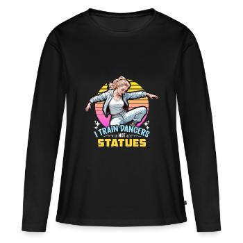 Professeur de danse Je forme des danseurs Professeur de danse - T-shirt manches longues Premium bio Femme - noir - Devant - Julia (174cm)