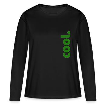 Cool. - T-shirt manches longues Premium bio Femme - noir - Devant - Julia (174cm)