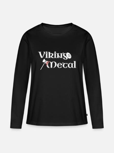 Viking Metal - Frauen Premium Bio Langarmshirt - Schwarz