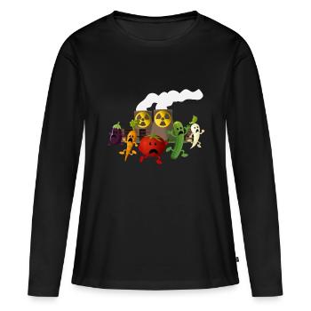Nuclear Veggies - Women's Premium Organic Long Sleeve Shirt - black - Front - Julia (174cm)