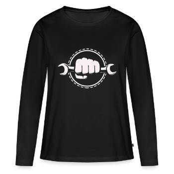 Workshop - Screwdriver Screwdriver Hobbyist - Women's Premium Organic Long Sleeve Shirt - black - Front - Julia (174cm)