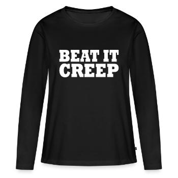 Beat it creep - T-shirt manches longues Premium bio Femme - noir - Devant - Julia (174cm)