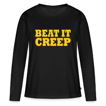 Beat it creep - Women's Premium Organic Long Sleeve Shirt - black - Front - Julia (174cm)
