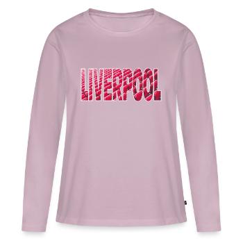 Liverpool - T-shirt manches longues Premium bio Femme - rose poudré - Devant - Julia (174cm)