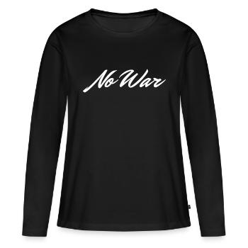 no war - Women's Premium Organic Long Sleeve Shirt - black - Front - Julia (174cm)