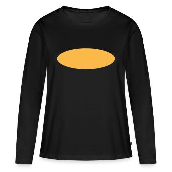 Symboles du cercle ovale - T-shirt manches longues Premium bio Femme - noir - Devant - Julia (174cm)