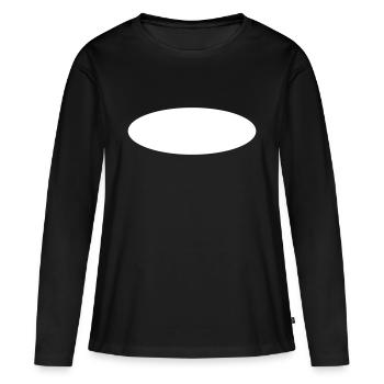 Symboles du cercle ovale - T-shirt manches longues Premium bio Femme - noir - Devant - Julia (174cm)