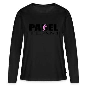 Padel Mannschaft - Frauen Premium Bio Langarmshirt - Schwarz - Vorne - Julia (174cm)