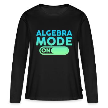 Mode algèbre sur 4 - T-shirt manches longues Premium bio Femme - noir - Devant - Julia (174cm)