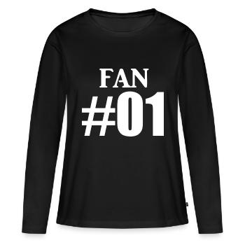 Fan n° 1 - T-shirt manches longues Premium bio Femme - noir - Devant - Julia (174cm)