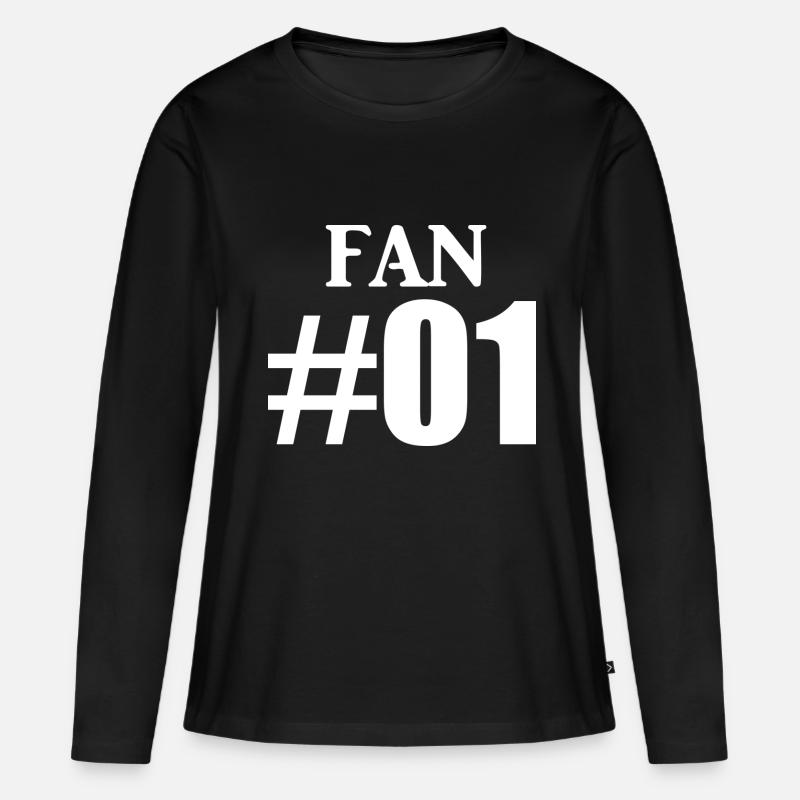 Fan Nr 1 - Frauen Premium Bio Langarmshirt - Schwarz
