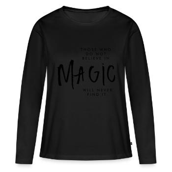 MAGIC black - Women's Premium Organic Long Sleeve Shirt - black - Front - Julia (174cm)
