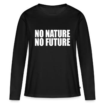 No nature no future - Women's Premium Organic Long Sleeve Shirt - black - Front - Julia (174cm)
