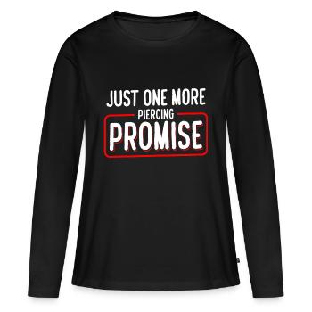 Piercing Schmuck Studio - Frauen Premium Bio Langarmshirt - Schwarz - Vorne - Julia (174cm)