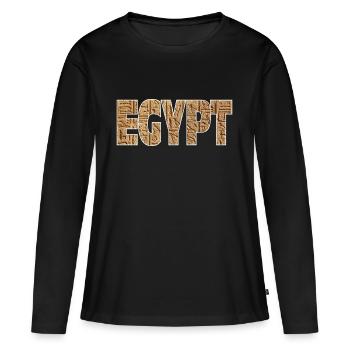 Egypte - T-shirt manches longues Premium bio Femme - noir - Devant - Julia (174cm)