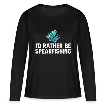 Spearfishing Spear Fishermen Fish Spear Fishermen - Women's Premium Organic Long Sleeve Shirt - black - Front - Julia (174cm)