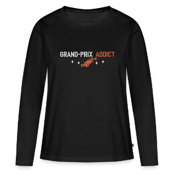 Grand prix Addict - T-shirt manches longues Premium bio Femme - noir - Devant - Julia (174cm)