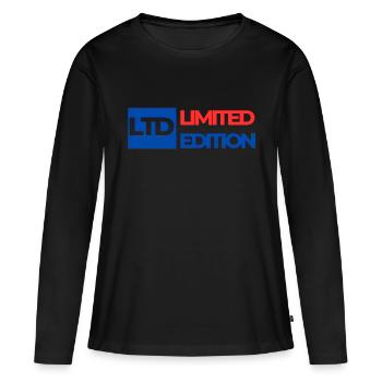 Limited Edition - Frauen Premium Bio Langarmshirt - Schwarz - Vorne - Julia (174cm)