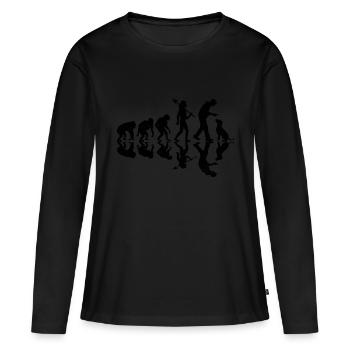 Evolution Labrador Retriever Retrievers de laboratoire - T-shirt manches longues Premium bio Femme - noir - Devant - Julia (174cm)