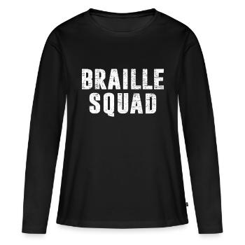 Blind Visually Impaired - Women's Premium Organic Long Sleeve Shirt - black - Front - Julia (174cm)