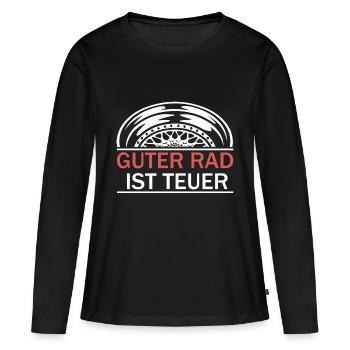Bon vélo est cher BBS - T-shirt manches longues Premium bio Femme - noir - Devant - Julia (174cm)