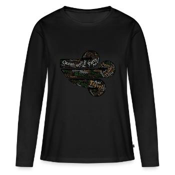 Travel - Travel - Women's Premium Organic Long Sleeve Shirt - black - Front - Julia (174cm)