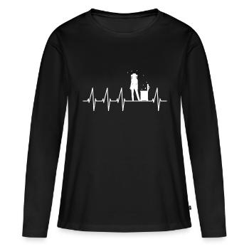 Imkerin Imker Mädchen - Frauen Premium Bio Langarmshirt - Schwarz - Vorne - Julia (174cm)
