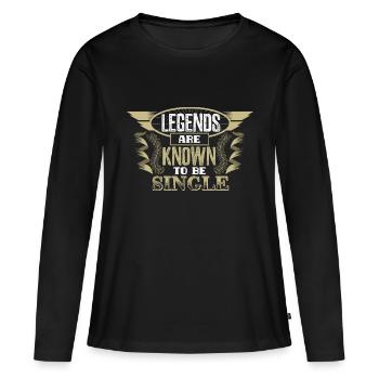 Single Solo Relationship - Women's Premium Organic Long Sleeve Shirt - black - Front - Julia (174cm)